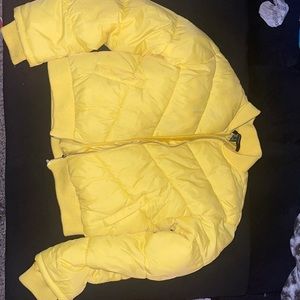 Yellow puff jacket